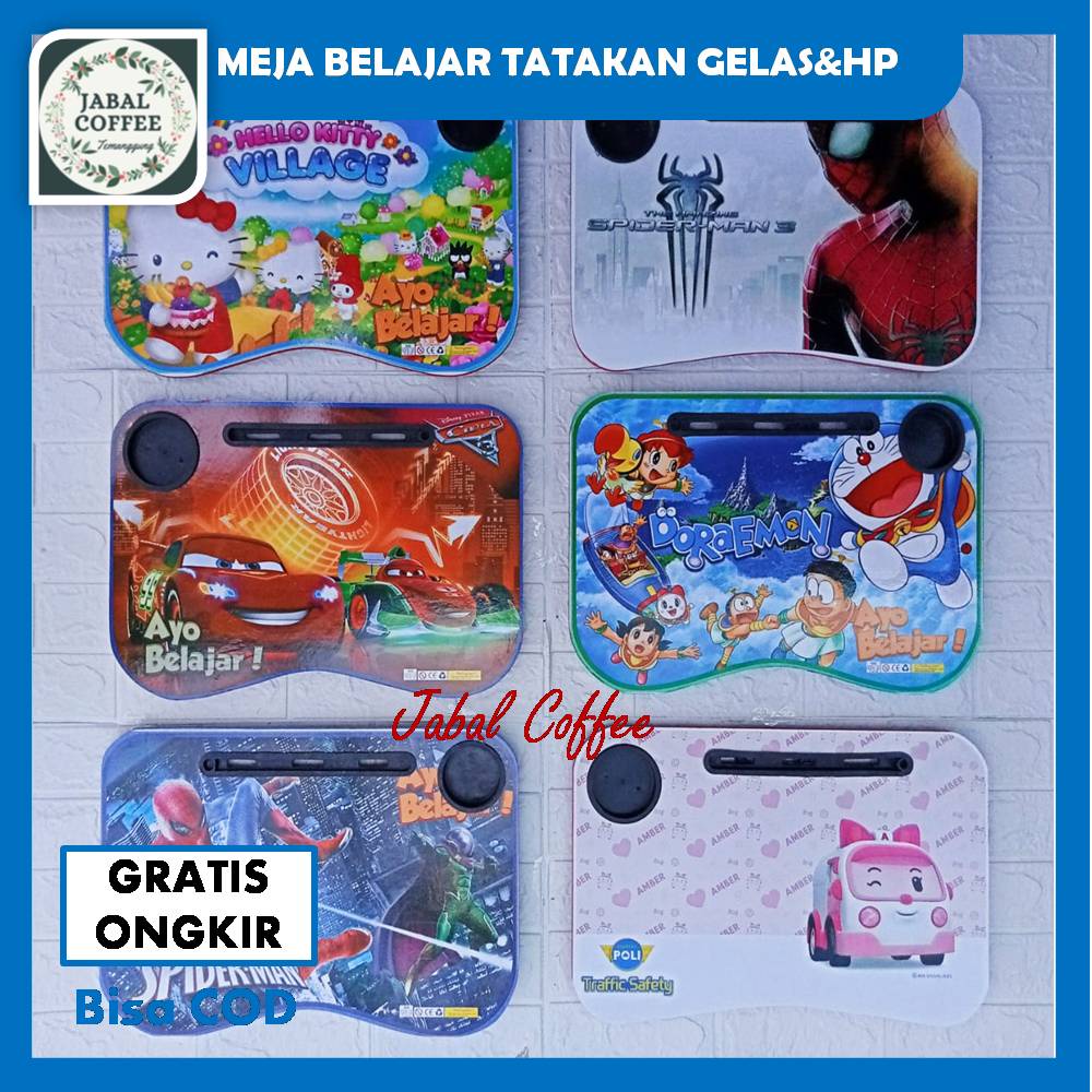 Meja Belajar Lipat Karakter Disney Tanglet / Meja Belajar Lipat Portable / Meja laptop belajar J156