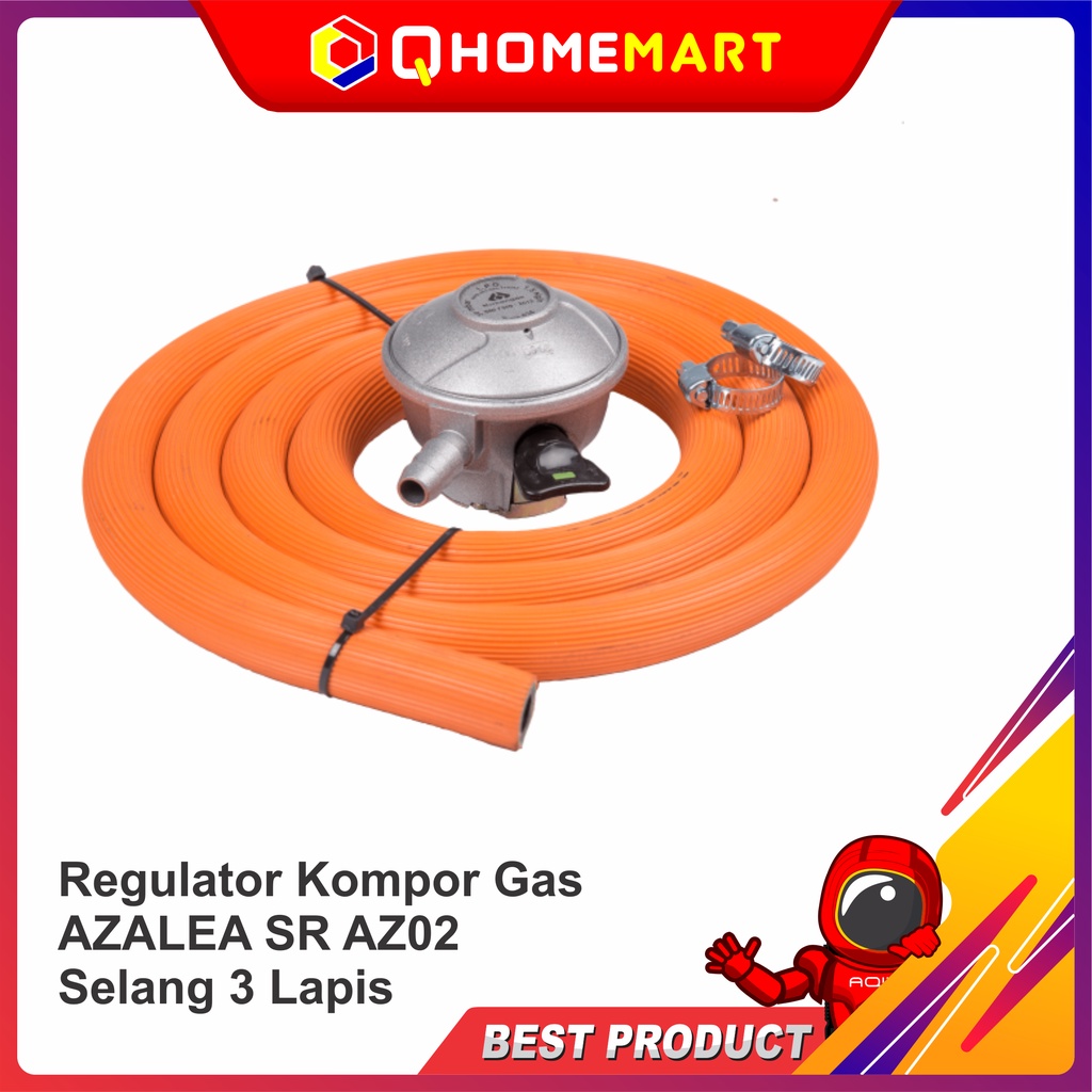 Regulator Kompor Gas AZALEA SR AZ02 Selang 3 Lapis
