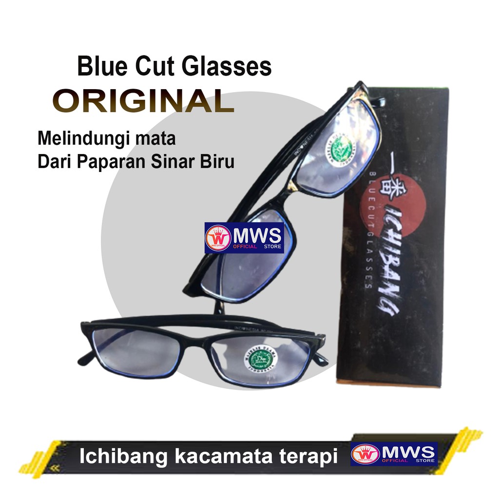 ICHIBANG BLUE CUT GLASSES KACAMATA TERAPI SEHAT mws official store