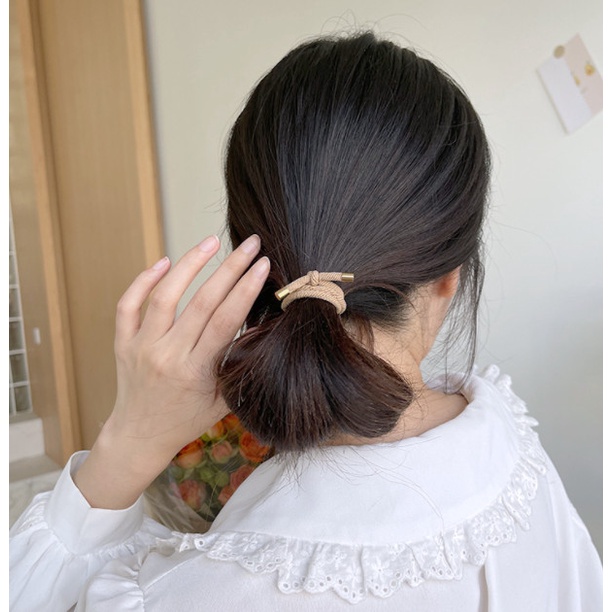 Ikat Rambut Korea / Karet Rambut Korea Wanita Anak Polos Simple Manshi