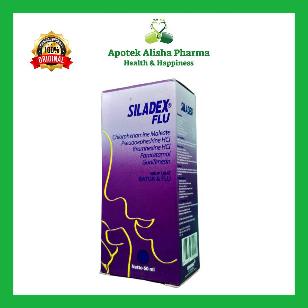 SILADEX FLU SYRUP 60ML - Siladex Ungu Sirup Obat Demam Flu dan Batuk / Siladek Ungu Sirup