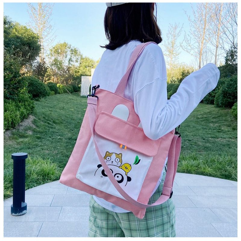 Totebag korean style kekinian kuping panda