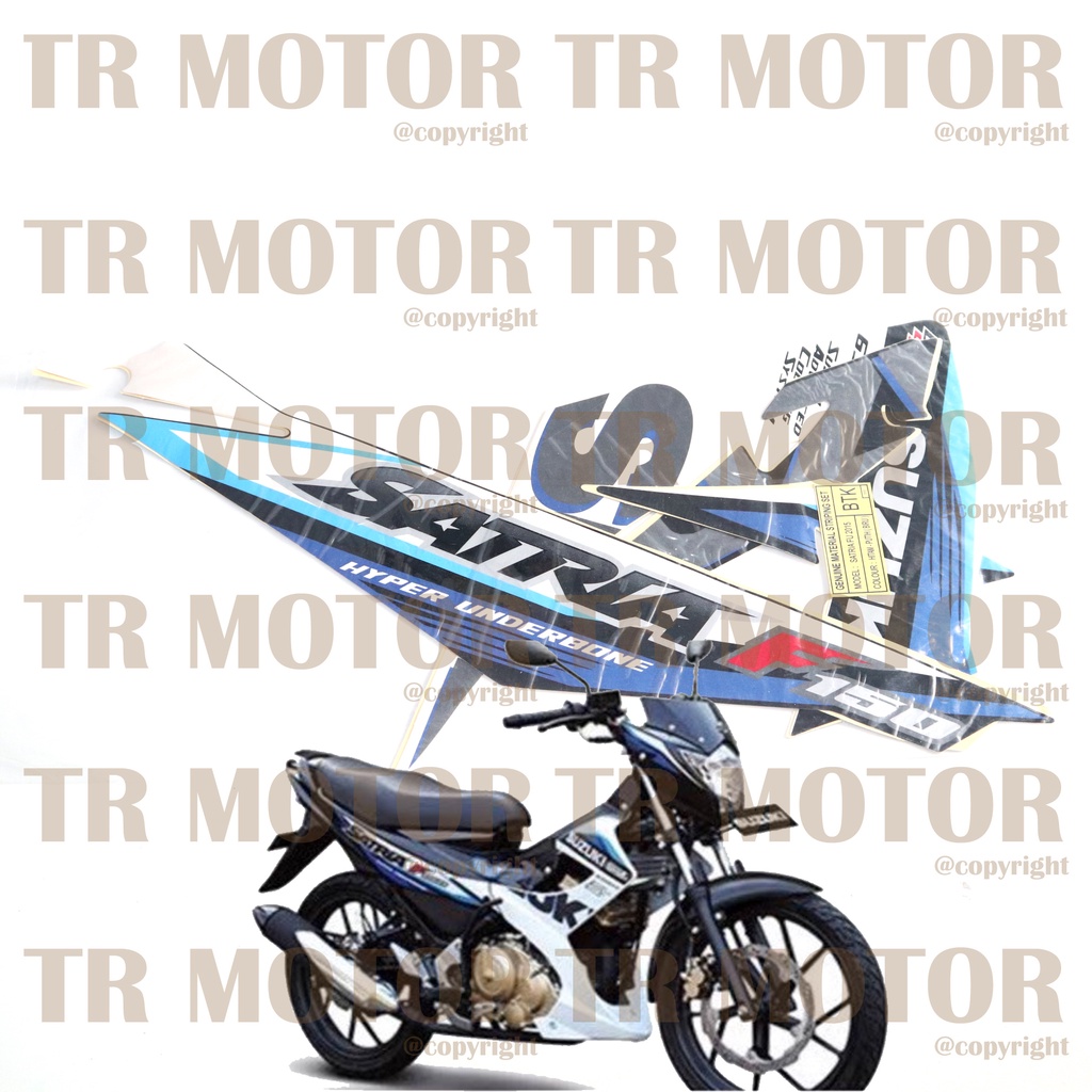 Stiker Motor Satria F 150 Facelift 2015 Sticker Striping Lis Full Set Motor