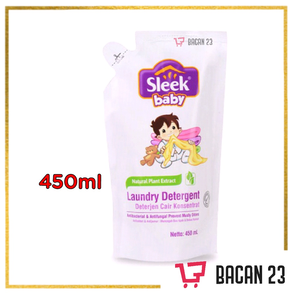 Sleek Baby Laundry Detergent Refill ( 450 ml ) / Sabun Cuci Baju Bayi / Bacan 23 - Bacan23