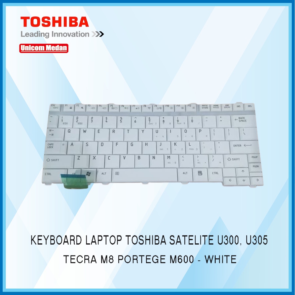 Keyboard Toshiba Satellite U300 U305 Tecra M8 Portege M600 - white