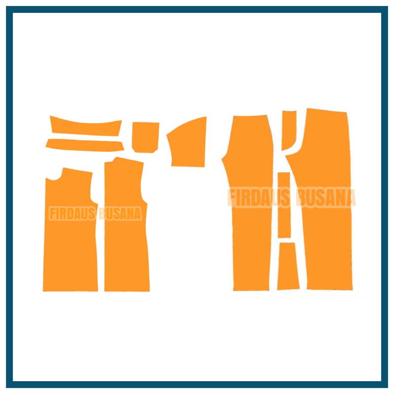 Pola Baju Instan Stelan Seragam SMP atau SMA Pria Tersedia XS sampai 3XL Tinggal Jiplak Cocok Untuk Latihan Jahit Bagi Pemula Firdaus Busana-1