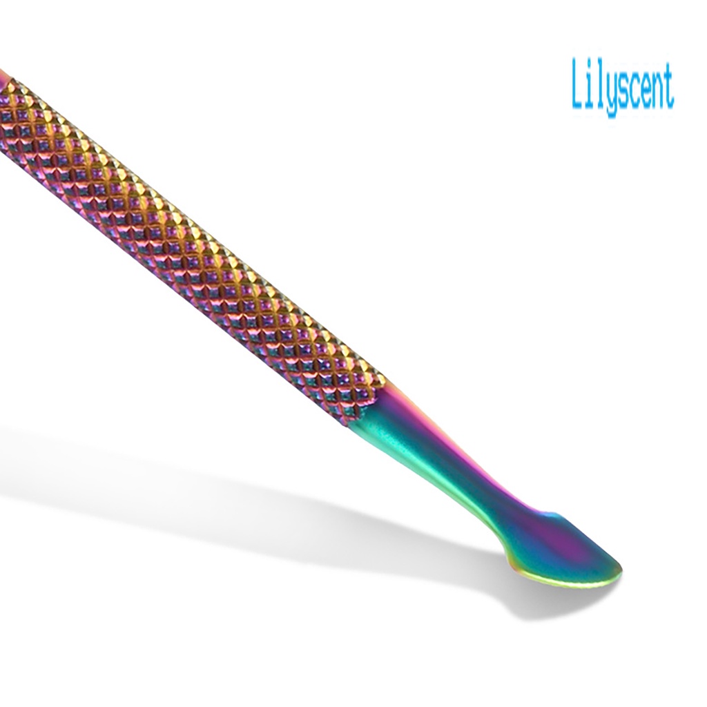 Pusher Kutikula Kepala Ganda Bahan Stainless Steel Anti Karat Untuk Rumah