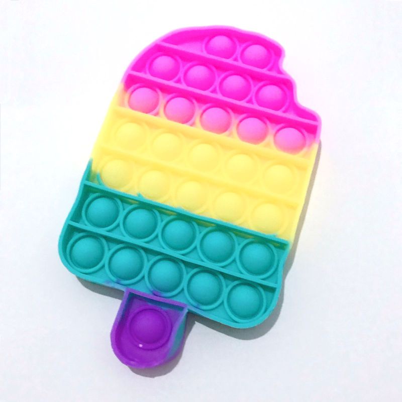 MAINAN POP IT RAINBOW Fidget push Pop itsFidget  toy Push bubble-Ice Cream B