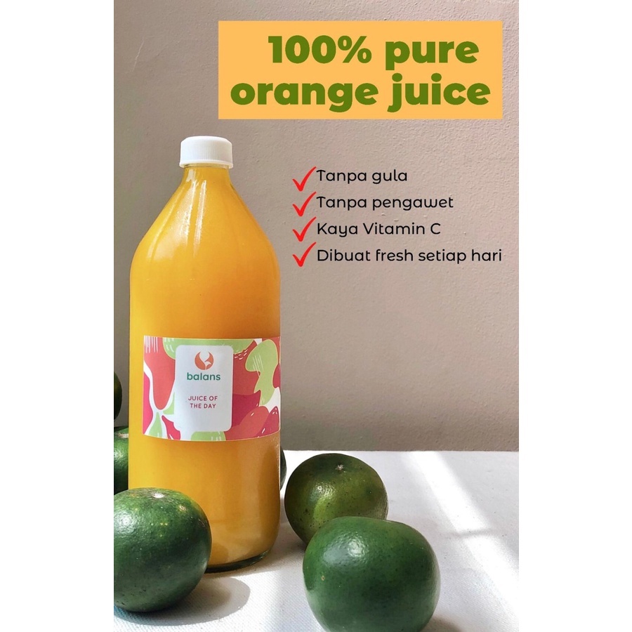 

Jus Jeruk 1 liter - Orange - Fresh Juice - Cold Press Jus Buah - Pure