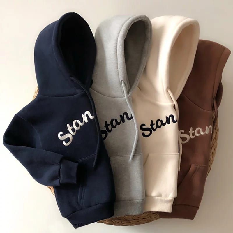 STANDARD BORDIR HOODIE ANAK FLEECE UNISEX TEBAL TERBARU'