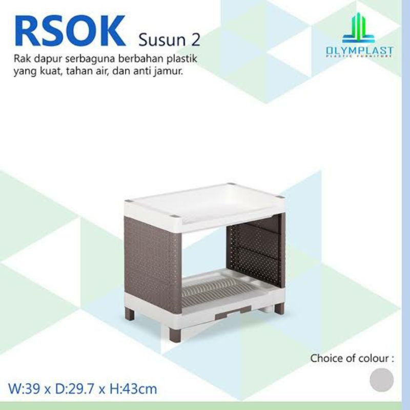 Rak Piring Olymplast Susun 2 RSOK 2 Olymplast Rak Gelas Olymplast Rak Plastik Olymplast