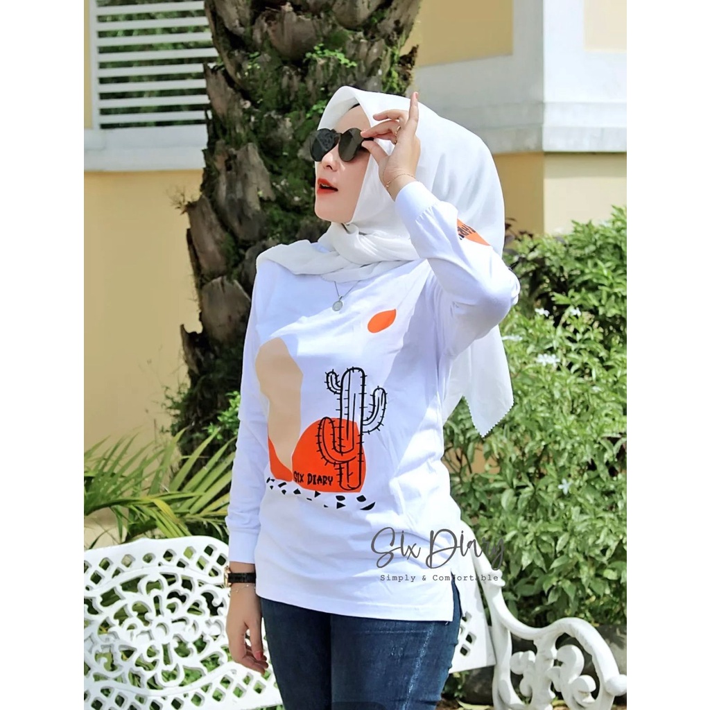 Baju Wanita Fashion wanita Kaos Wanita Atasan Wanita Kaos Lengan Panjang Wanita MOTIF PUTIH SEGITIGA// Style Zolaqu/BAJU WANITA LENGAN PANJANG / SWEATER WANITA KEKINIAN / KAOS WANITA TRENDY / ATASAN WANITA TERBARU 2023