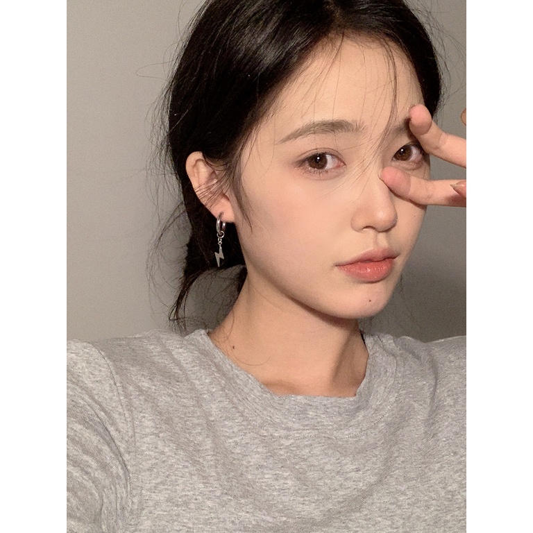 Anting Bahan Metal Bentuk Petir