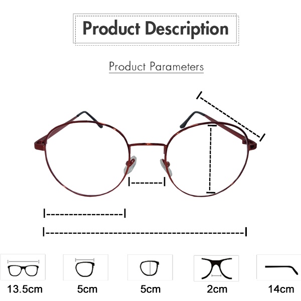 Kacamata Anti Radiasi Lensa Transparan Retro Vintage Frame Eye-glasses Kaca mata Fashion Lensa Blueray Pria dan Wanita