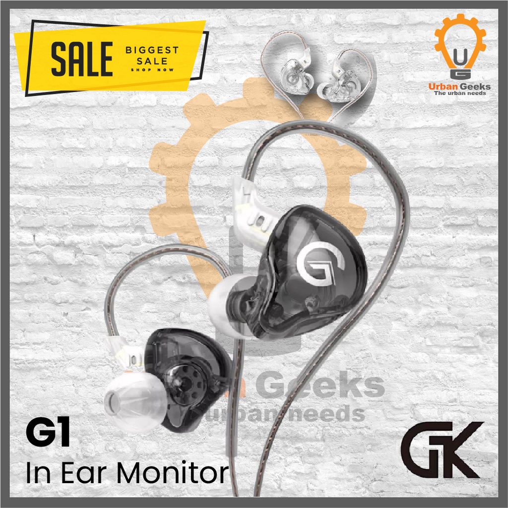 GK G1 Earphone In Ear Monitor with Microphone  Alt KZ EDC EDX QKZ AK6