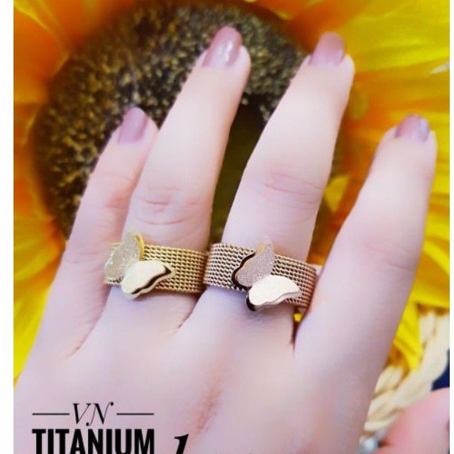 Titanium perhiasan Cincin Kupu gold 1250V