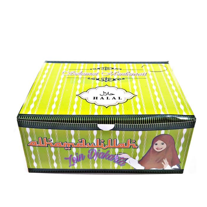 

Dus Kotak Kue- Snack- Nasi Muslimah ukuran 16 x 12 100 lembar - Hijau muda - sen495