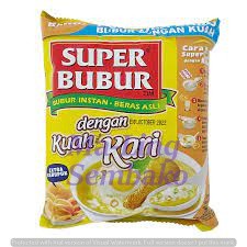 

SUPER BUBUR DENGAN KUAH KARI / SUPER BUBUR DENGAN KUAH SOTO, Bubur Instan, Bubur Instant, Makanan