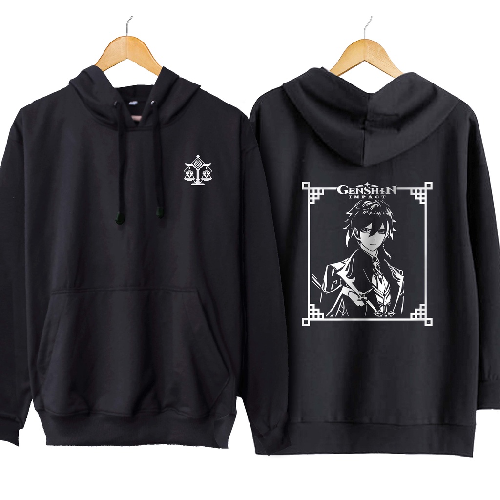 Jaket hoodie jumper japan game ZHONGLI liyue  - GENSHIN IMPACT material cotton fleece