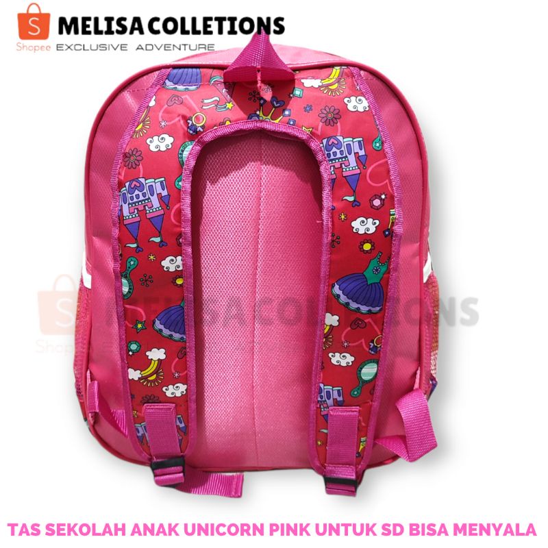 Promo Grosir/Tas Gendong Anak Gambar Unicron Pink Bisa Menyala/Tas Anak Sekolah Anak Perempuan/Tas Sekolah Anak SD