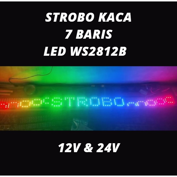 strobo kaca 7 baris  LED ws2812b Pembukaan Arab