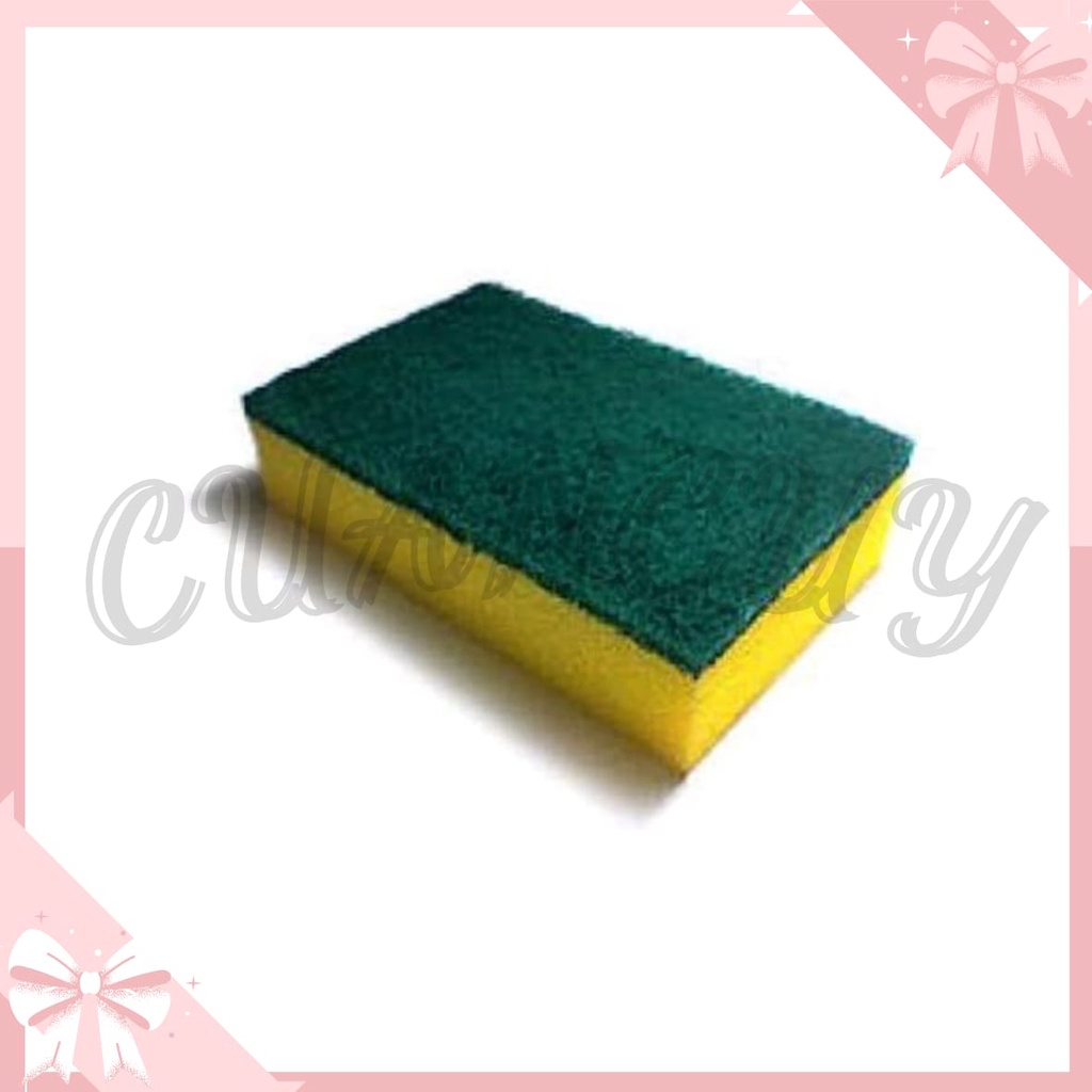 Cuancuy - Spons Cuci Piring Busa Sponge Cuci Piring Busa Kotak Serbaguna Peralatan Dapur Termurah-1