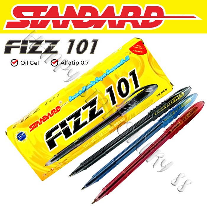 

PULPEN BOLPEN BALLPOINT STANDARD FIZZ 101 ALFATIP 0.7 - 12PCS PACK