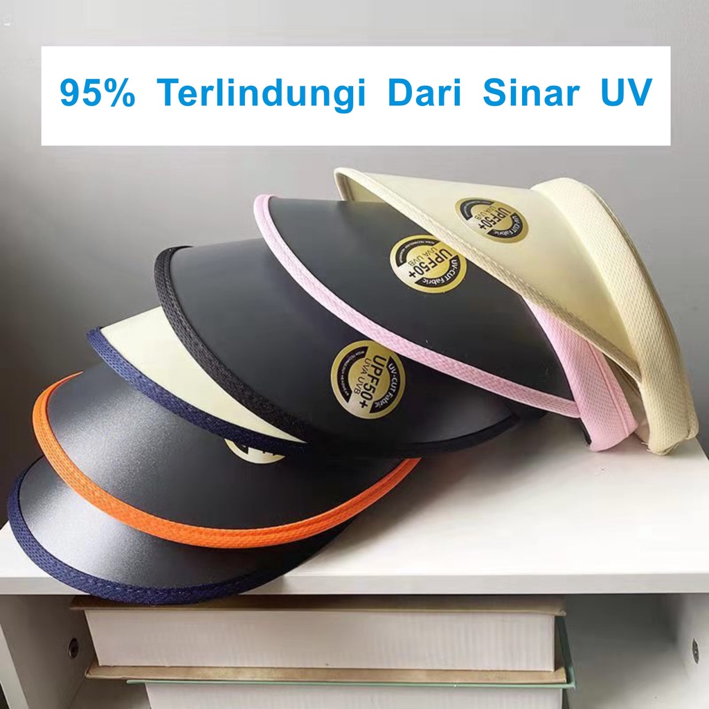 (Hello Girl) MZ11 TOPI VISOR SENAM WANITA SUMMER ANTI UV PERLINDUNGAN DARI UVA UVB UPF50+ FASHION IMPORT