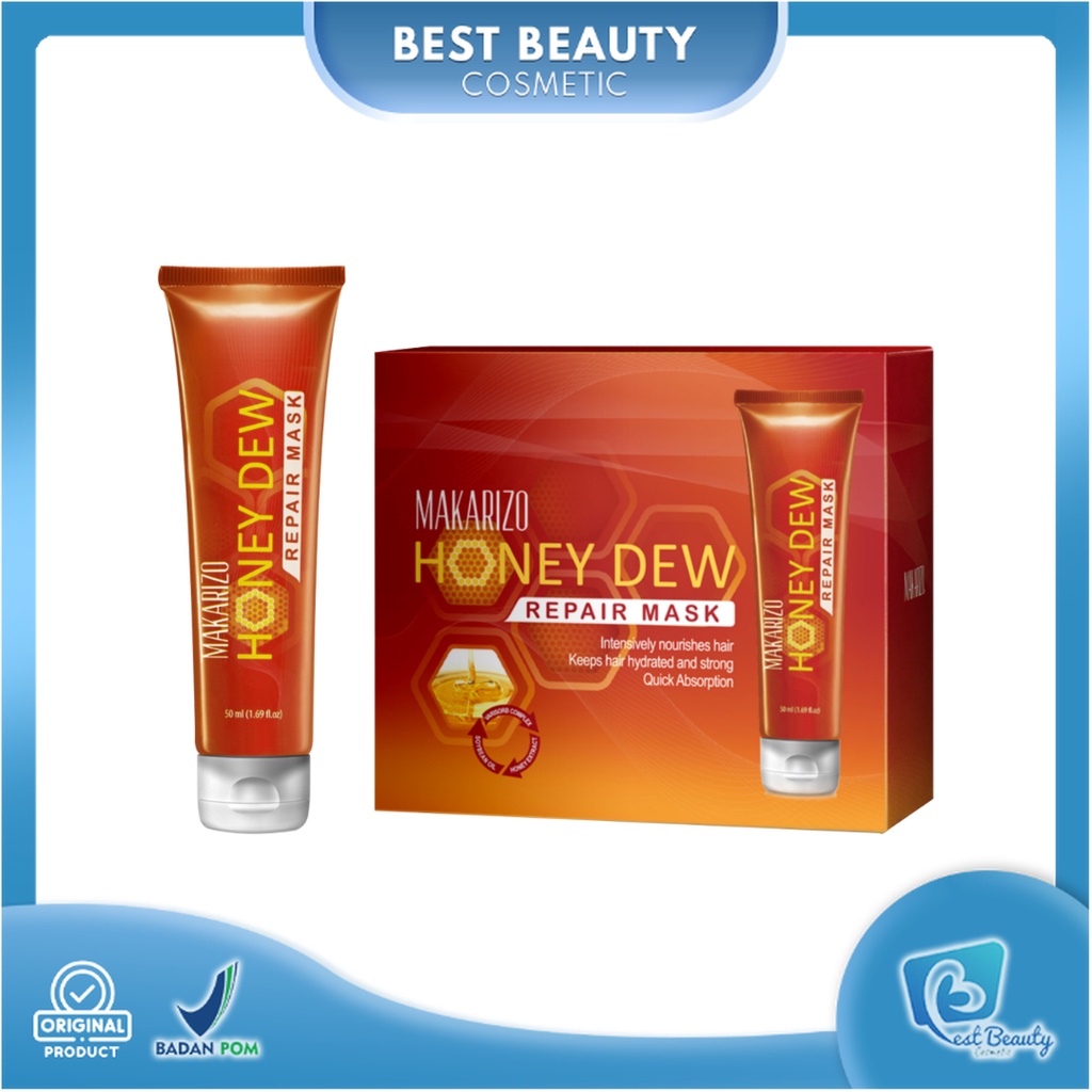 ★ BB ★ Makarizo Professional Honey Dew Repair Mask Dusset - Hair Mask - Masker Rambut - 50ml