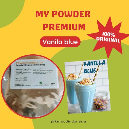 

Powder Premium Vanilla Blue - Vanila Blue Premium 1Kg instan same day