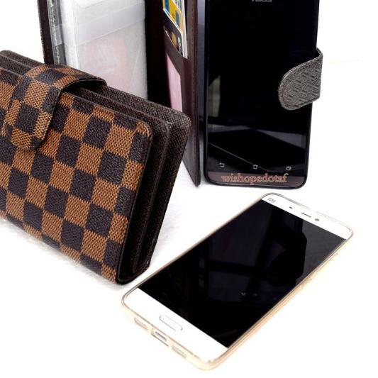 ✫ Dompet hp wanita alexia kulit lv mini 2hp up to 5inc damier ☞
