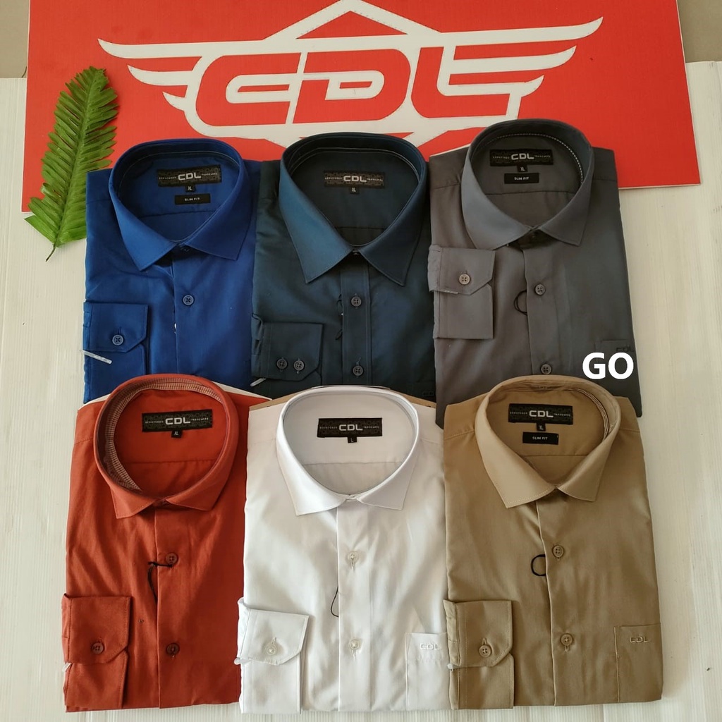 gof CDL (CARDINAL) KEMEJA FORMAL PANJANG SLIMFIT Kemeja Kantor Atasan Kemeja Formal Original POLOS