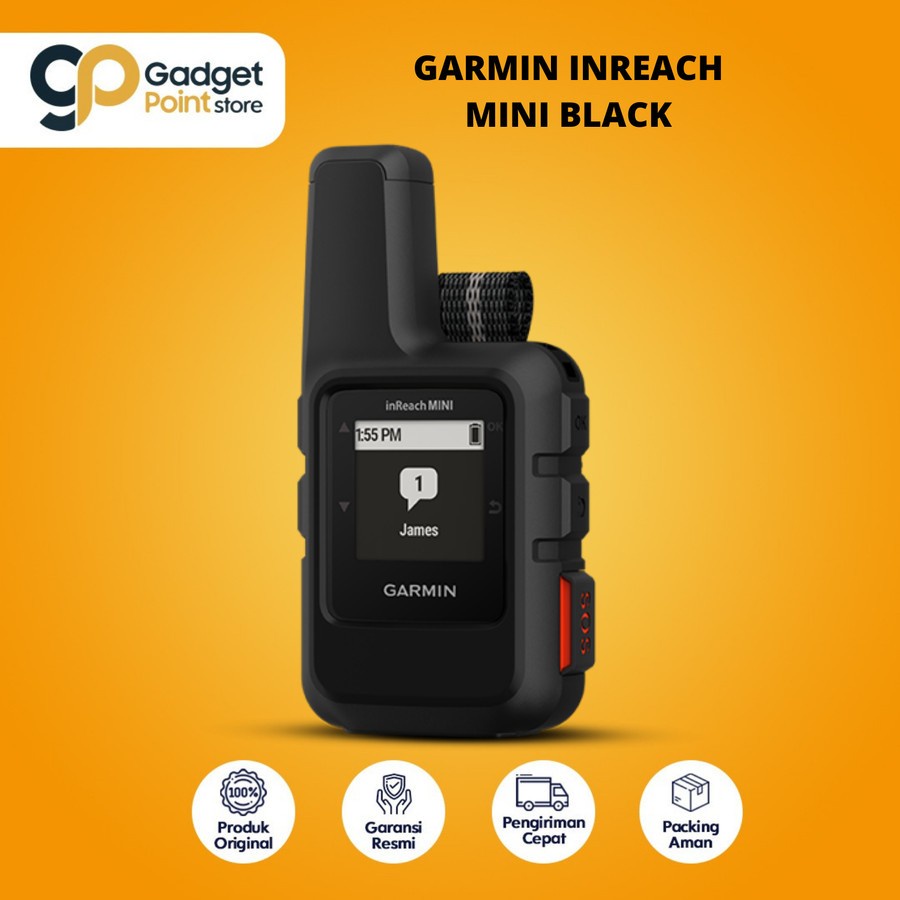 Garmin Inreach Mini Black | Hitam/Orange - Garansi Resmi TAM 2 Tahun