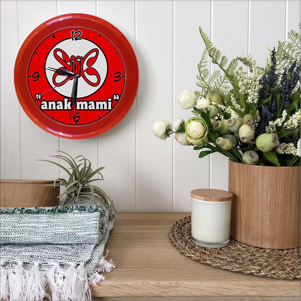 JAM DINDING SLANK 5 ANAK MAMI   (DIAMETER 30CM)