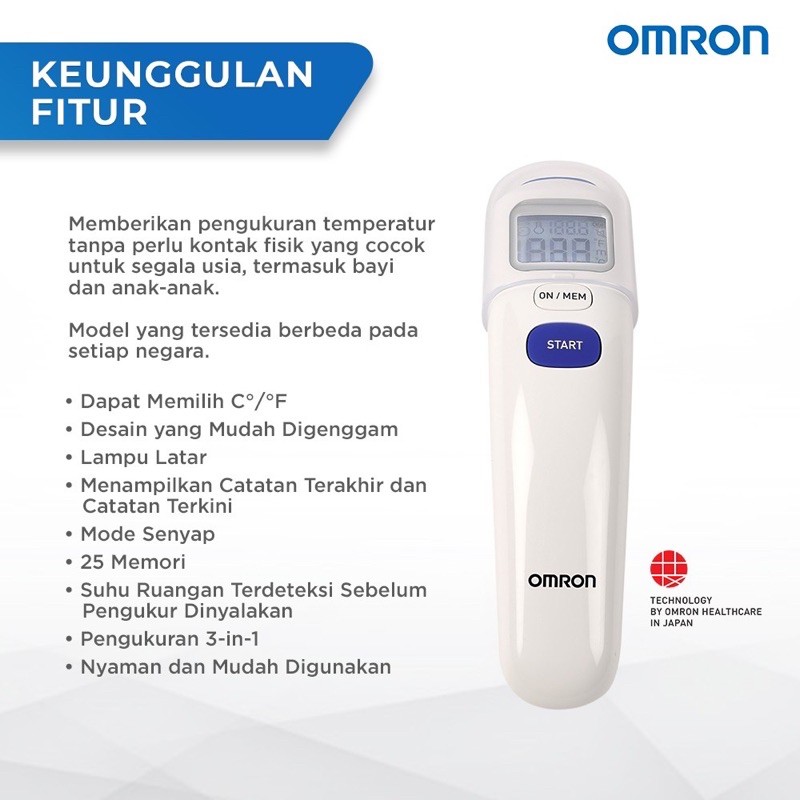 THERMOMETER DAHI OMRON MC 720 / NON CONTACT FOREHEAD THERMOMETER OMRON MC 720