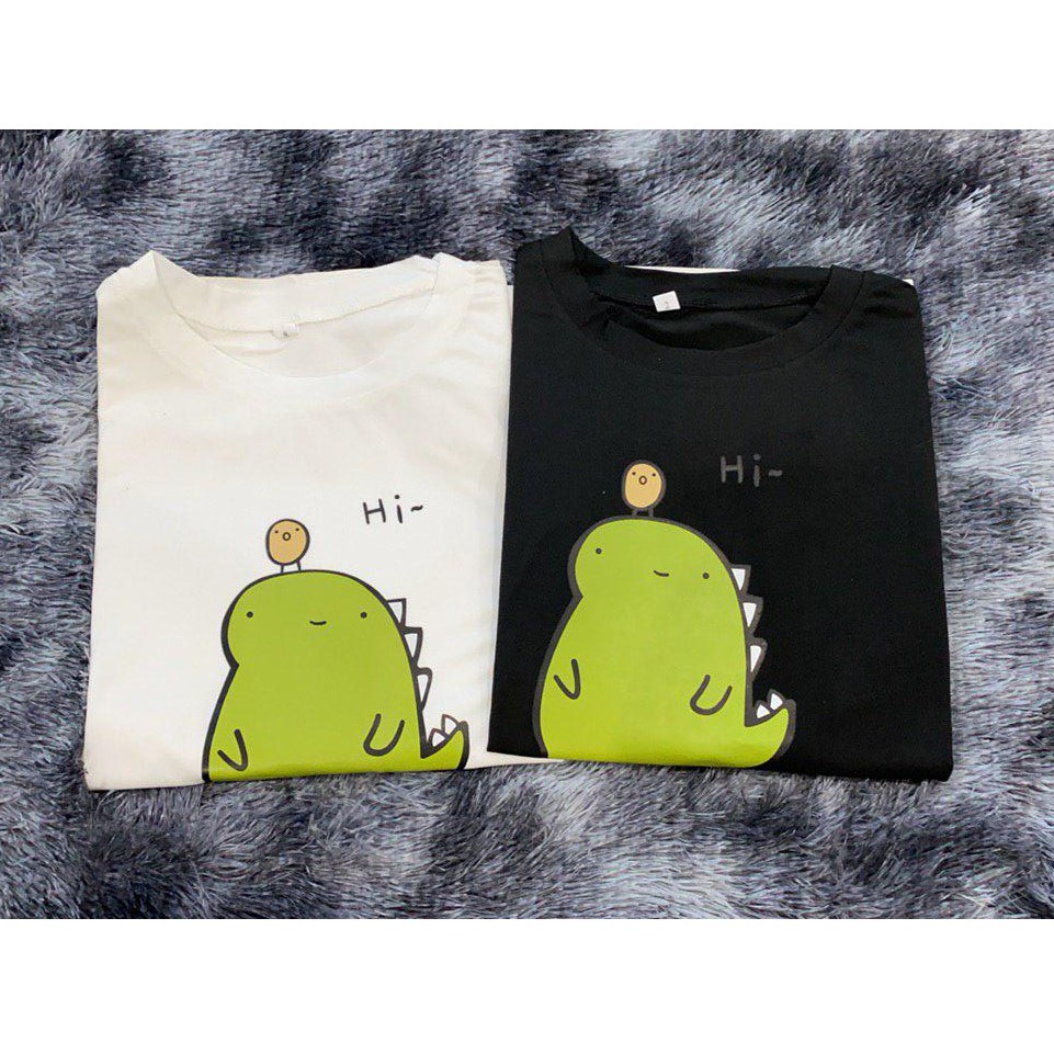 Oversize Tee / Tshirt Wanita Model Longgar Motif Cute Dino