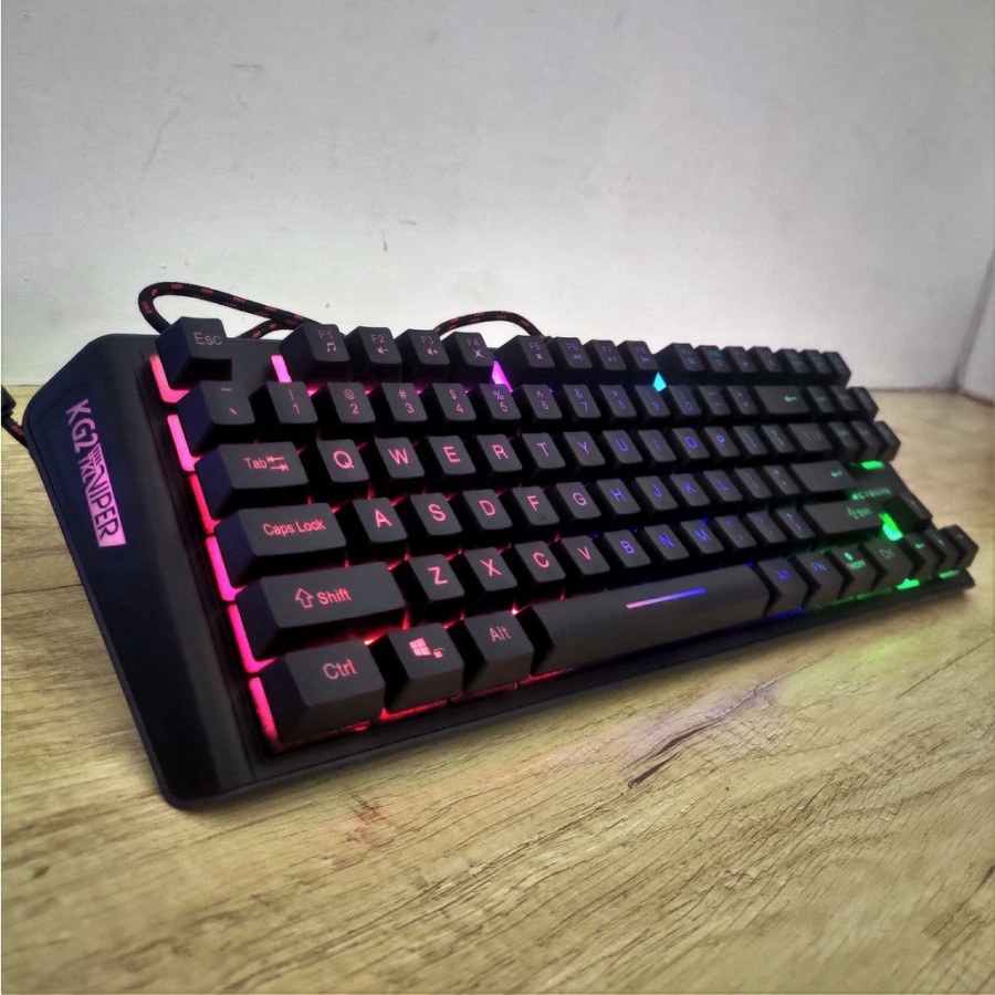 Keyboard Gaming CYBORG VIPER KG2 TKL 87 Keys Membrane Anti Ghosting