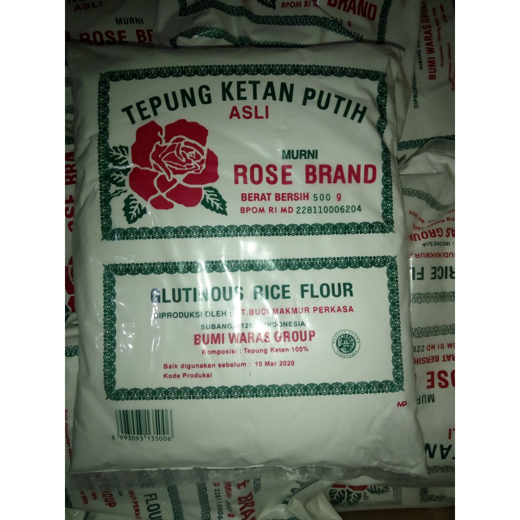 Tepung Ketan Putih Cap Rose Brand 500gr Indonesia