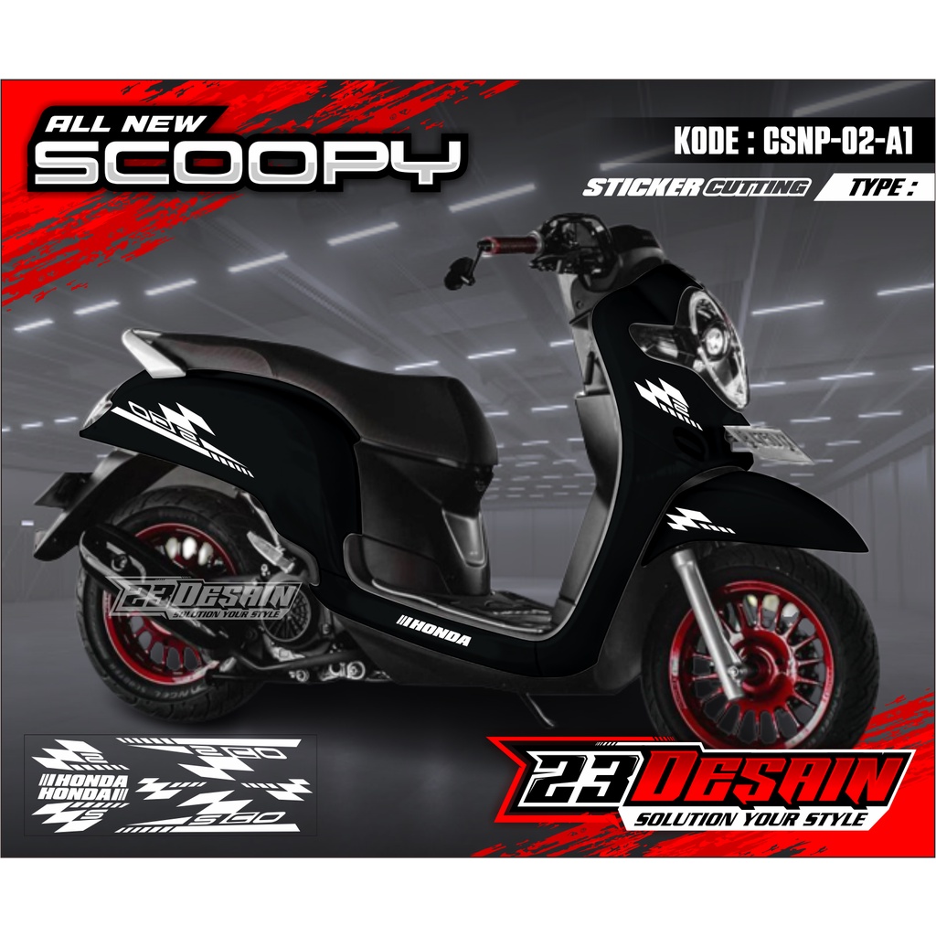 STRIPING STIKER SCOOPY LIST SIMPLE STRIPING STIKER SKUTER SCOOPY TERBARU CUTTING SCOOPY FI CUTTING S