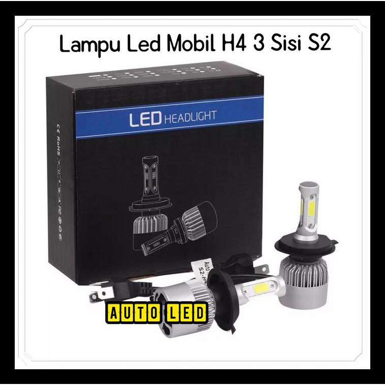 TERLARIS LAMPU LED MOBIL H4 3 SISI S2 ORIGINAL A00293