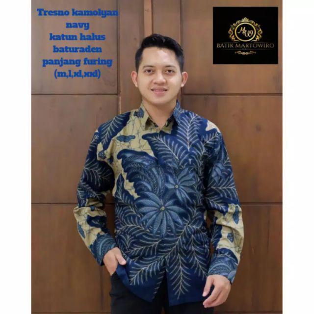 (1kg=4pcs) Kemeja Batik Lengan Panjang Batik Ori Martowiryo Tresno Batik Solo Seragam Batik