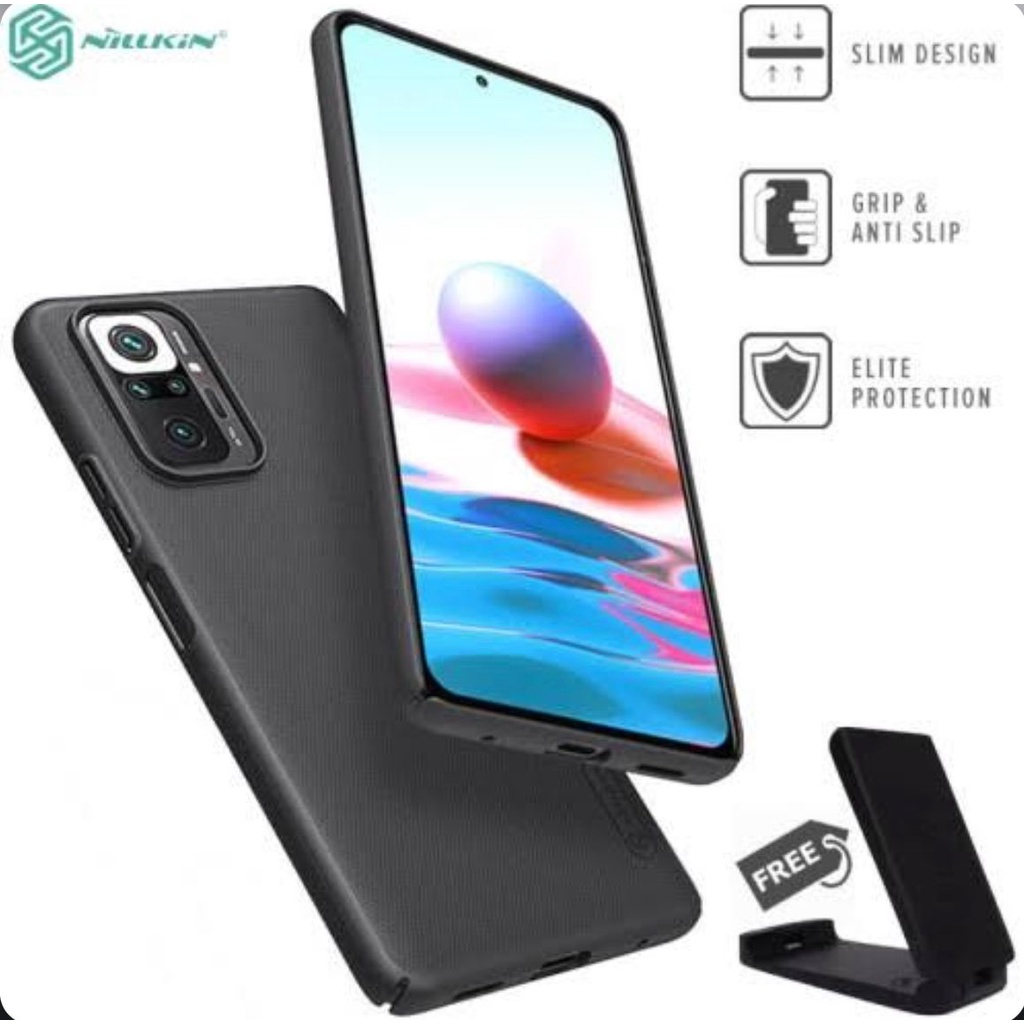 XIAOMI REDMI NOTE 10 NILLKIN HARDCASE FROSTED SHIELD ORIGINAL HARDCASE BLACK