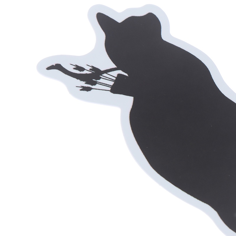 (LUCKID) 50pcs Stiker Decal Anti Air Warna Hitam Putih Untuk Laptop / Ipad