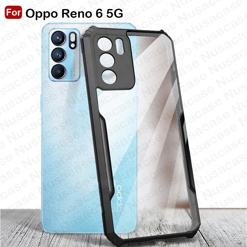 Soft Case Oppo Reno 6 5G casing reno6 5g Shockproof Armor Transparan Hardcase Oppo