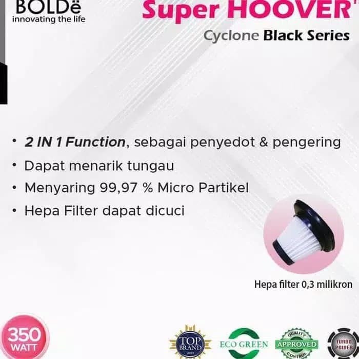 Alat Penyedot Debu BOLDe Super Hoover Cyclone black series vacuum cleaner 2in1 Original