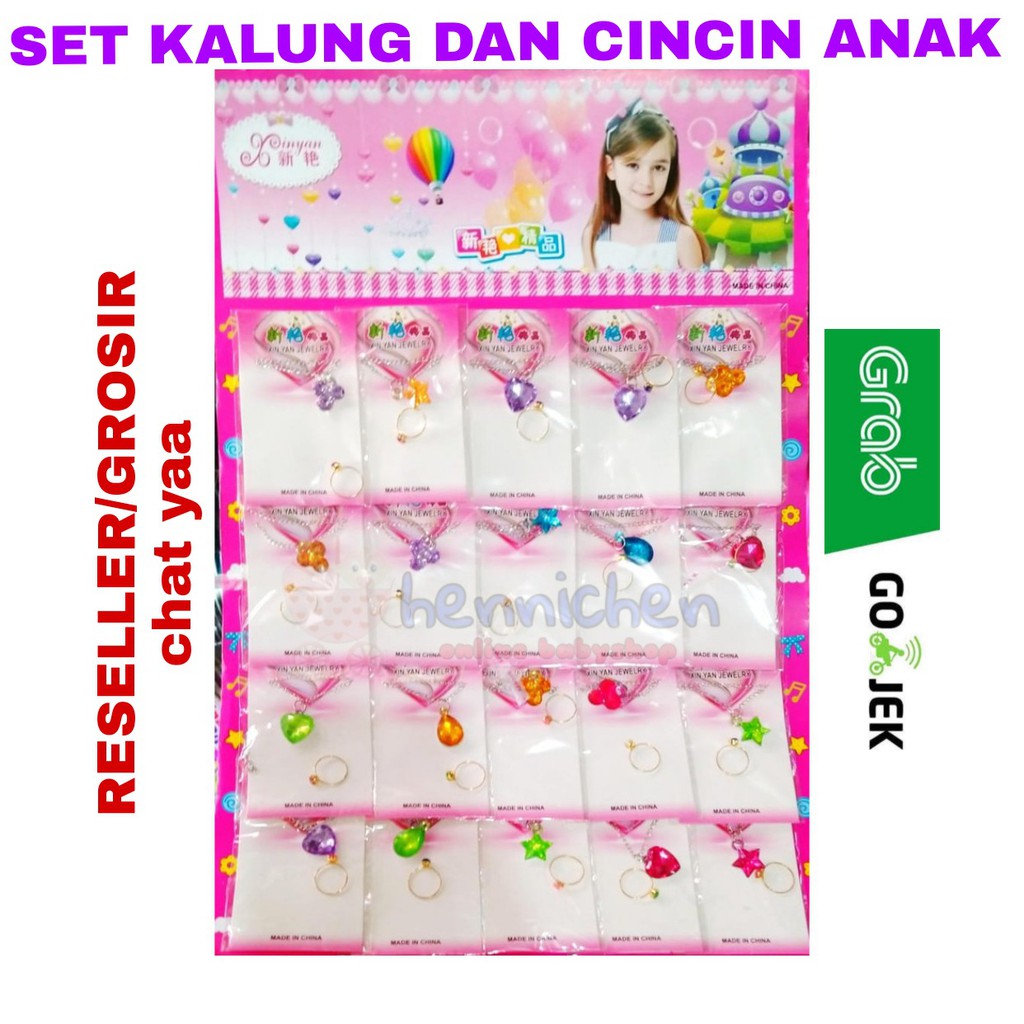 SET KALUNG PLUS CINCIN ANAK MAINAN ANAK MAINAN ANAK PEREMPUAN