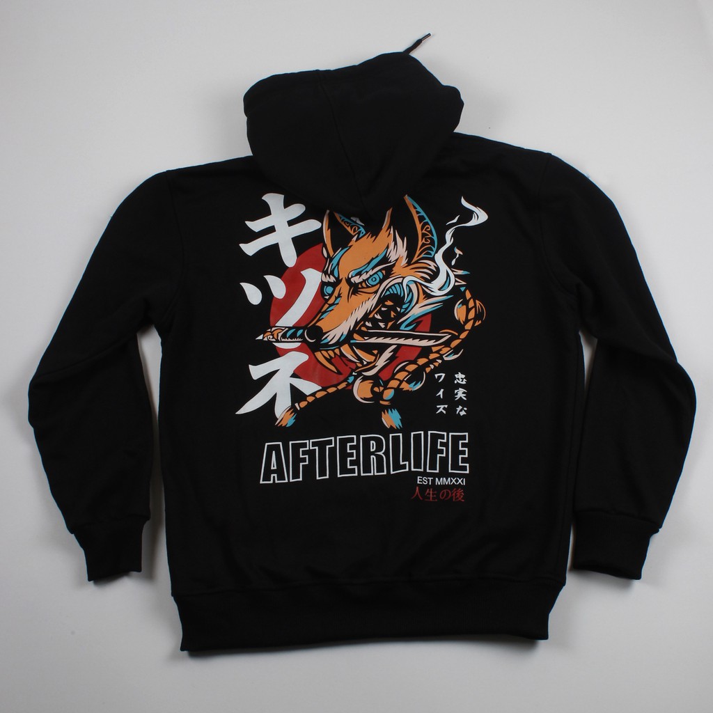 AFTERLIFE- Hoodie Night Wolf Black