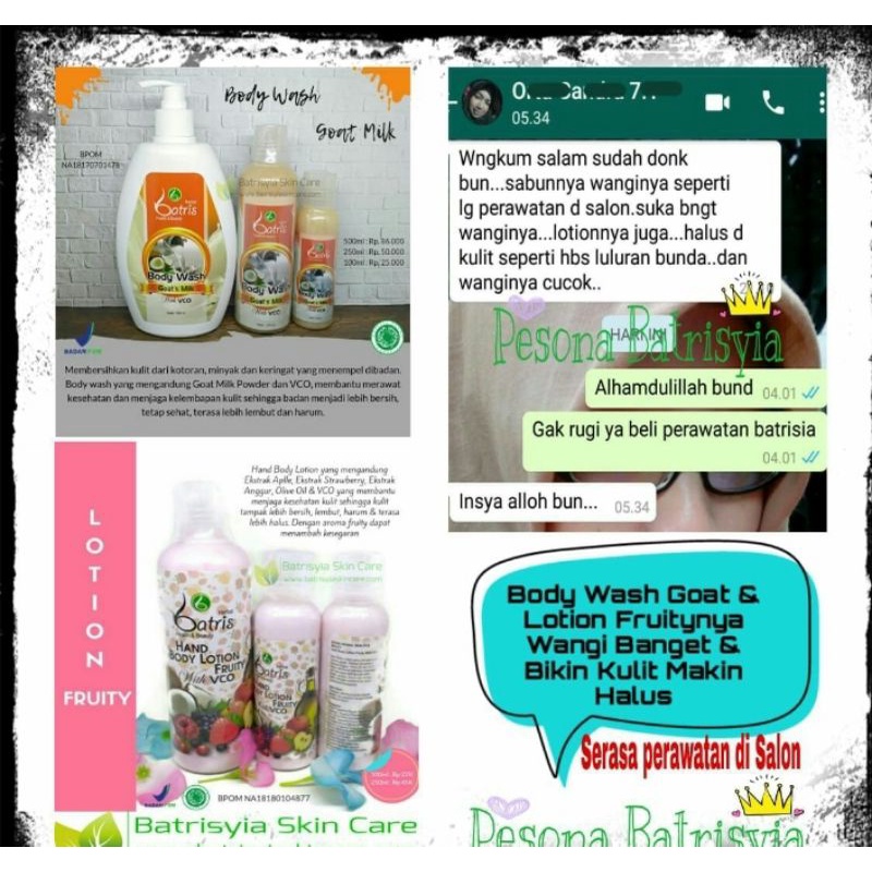 Sabun mandi Body wash Goat milky Batrisyia Herbal susu kambing soap