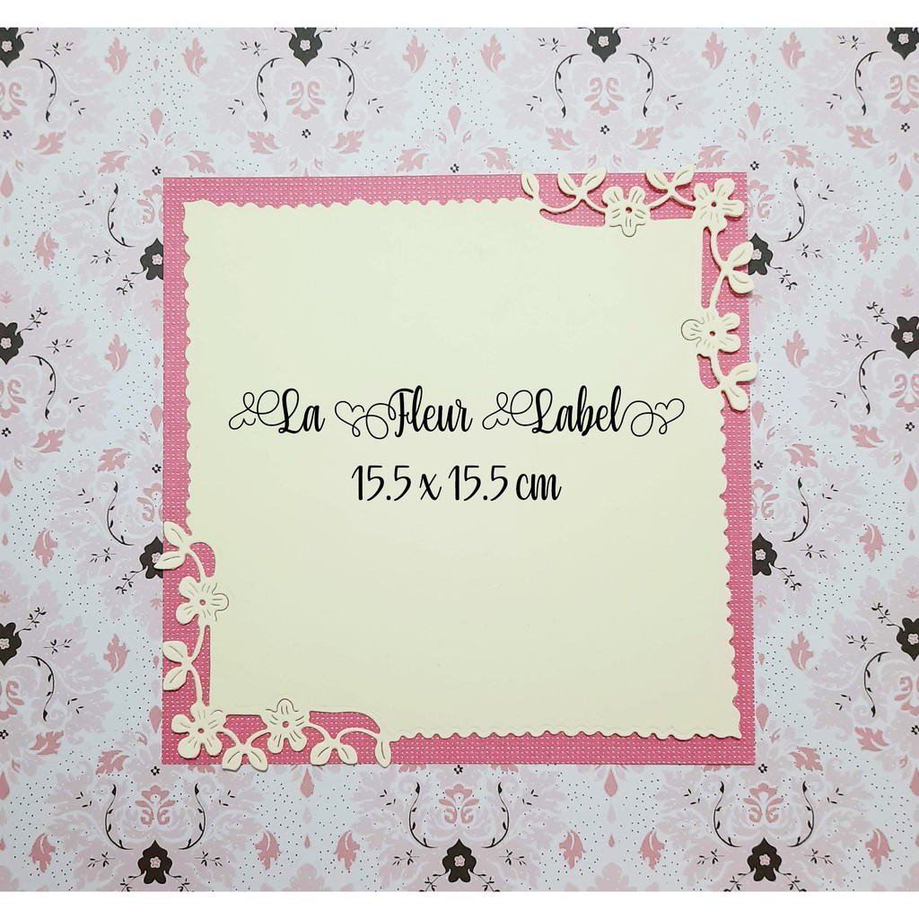 

LA FLEUR LABEL - BAHAN SCRAPBOOK KARTU UCAPAN JOURNALING KOTAK SQUARE