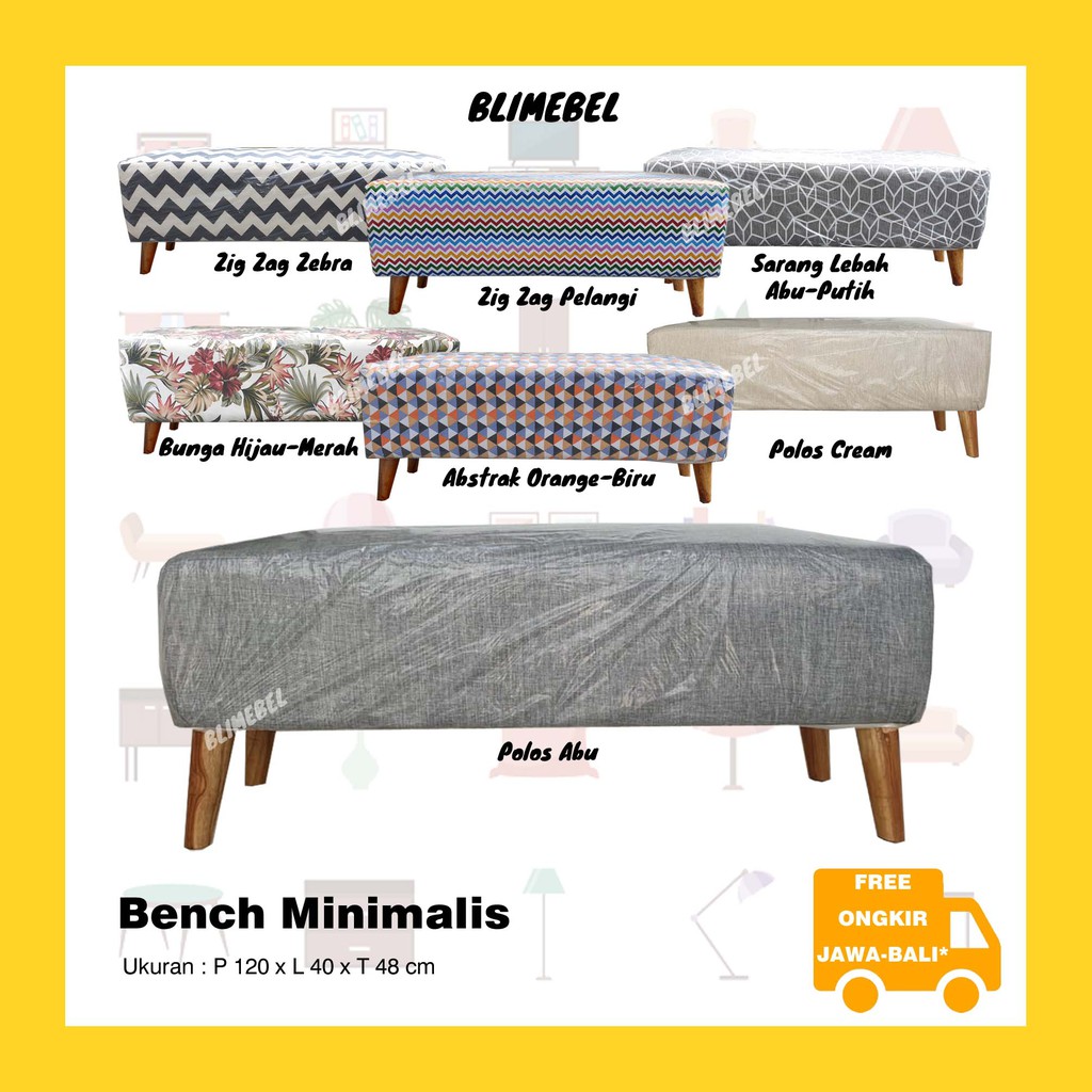  READY STOCK Bench Minimalis Modern Stool  Panjang  